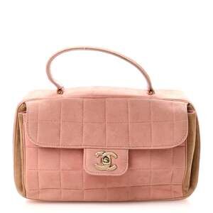 Chanel Suede Chocolate Bar Top Handle #242500C11B